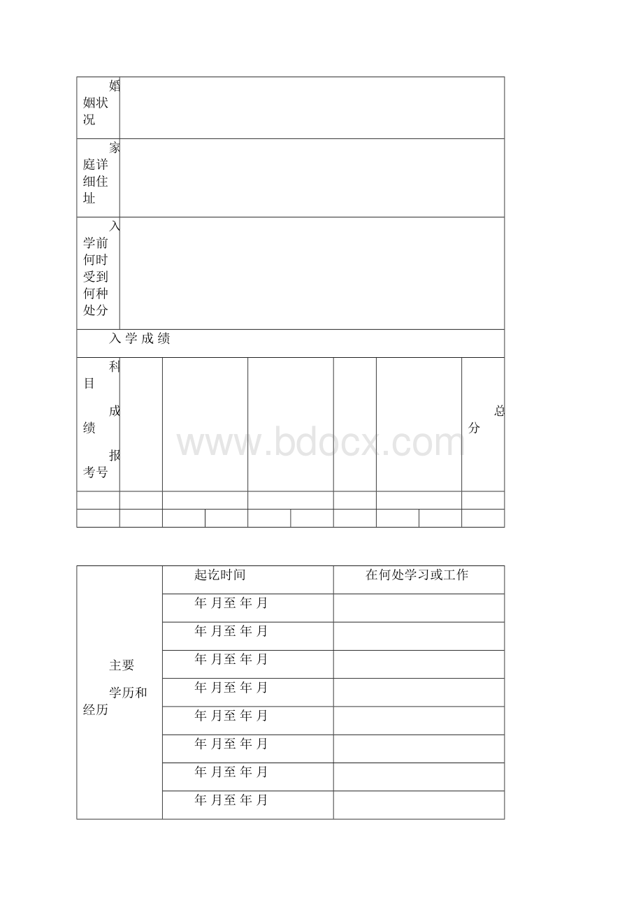 高校新生入学登记表.docx_第3页