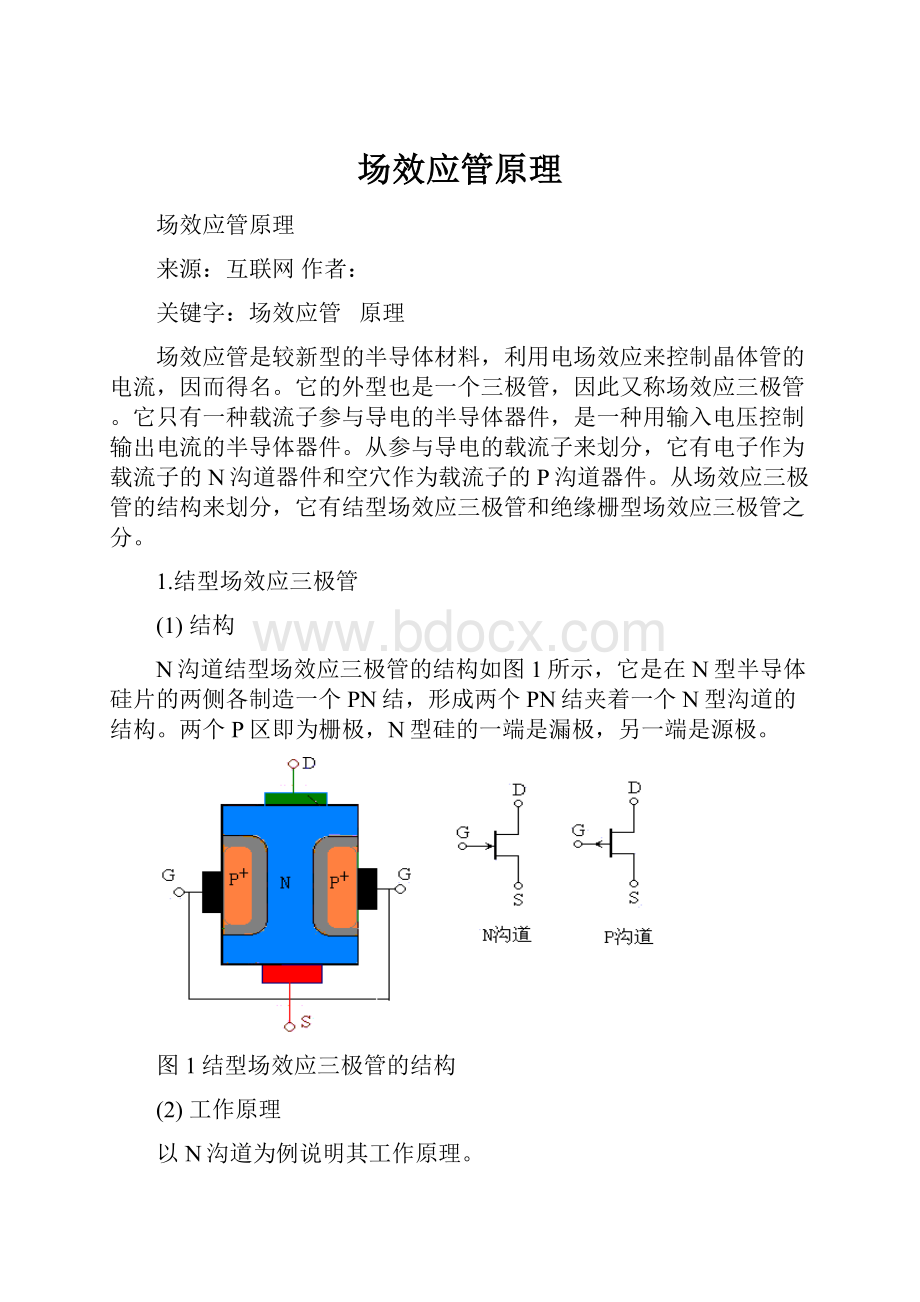 场效应管原理.docx