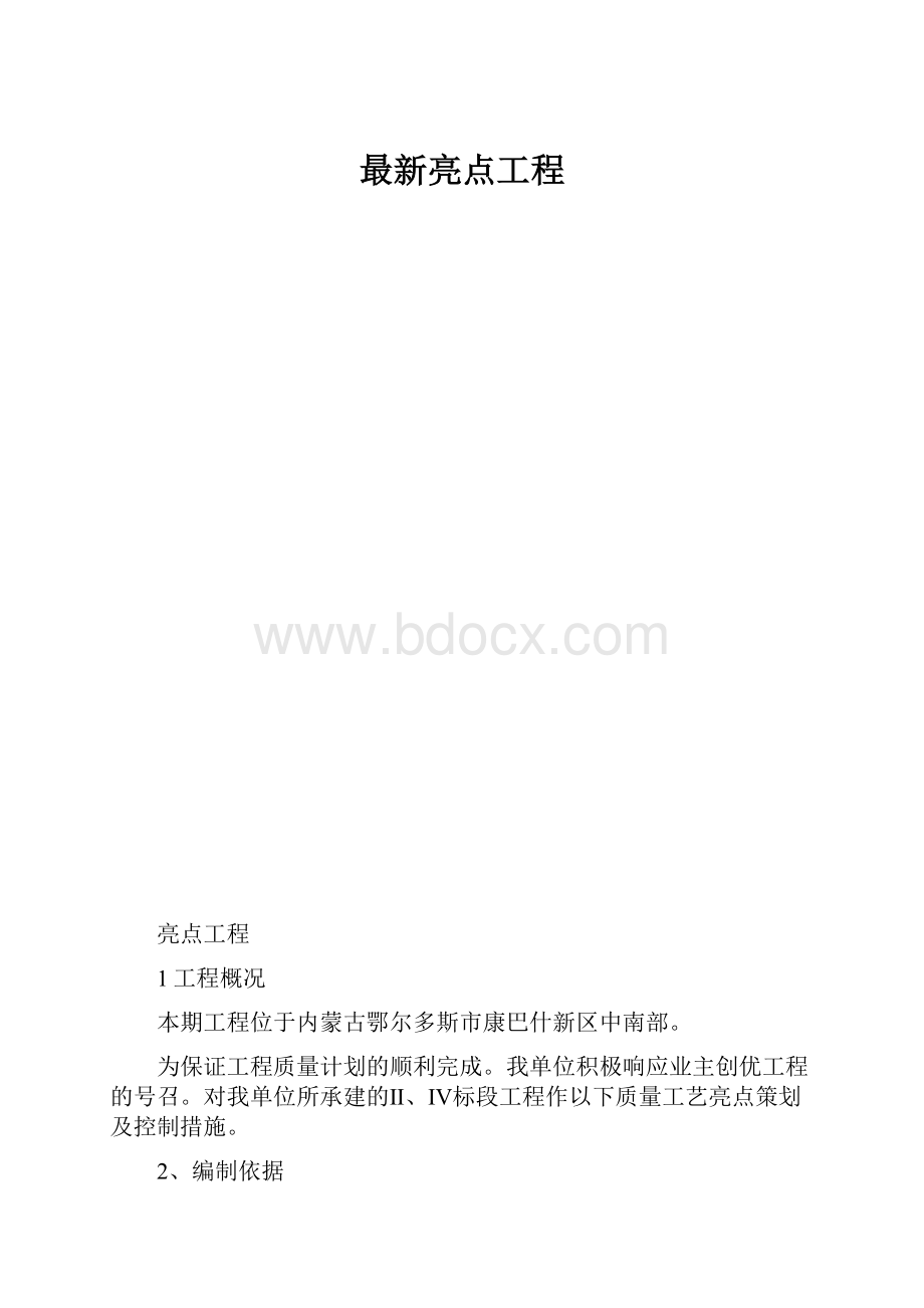 最新亮点工程.docx