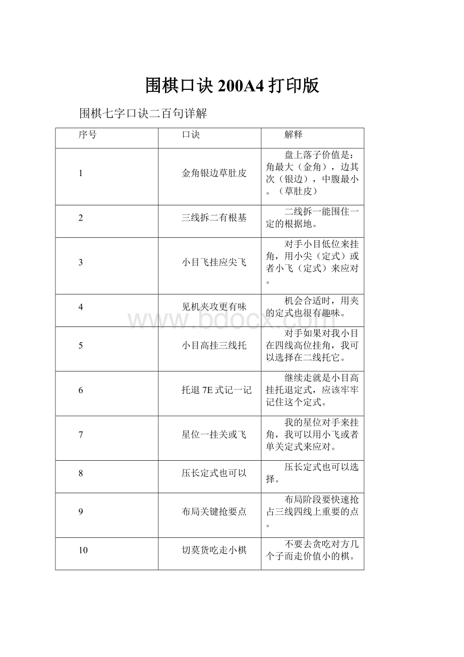 围棋口诀200A4打印版.docx