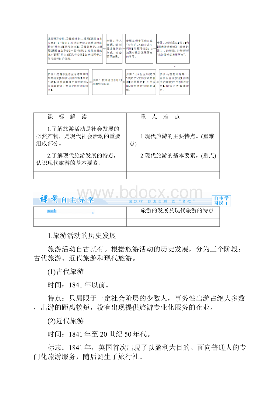 最新人教版高中地理选修3第一章第一节《现代旅游》教案docx.docx_第2页