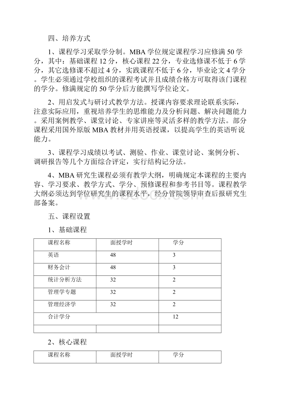 西南大学工商管理硕士MBA培养方案终审稿.docx_第3页