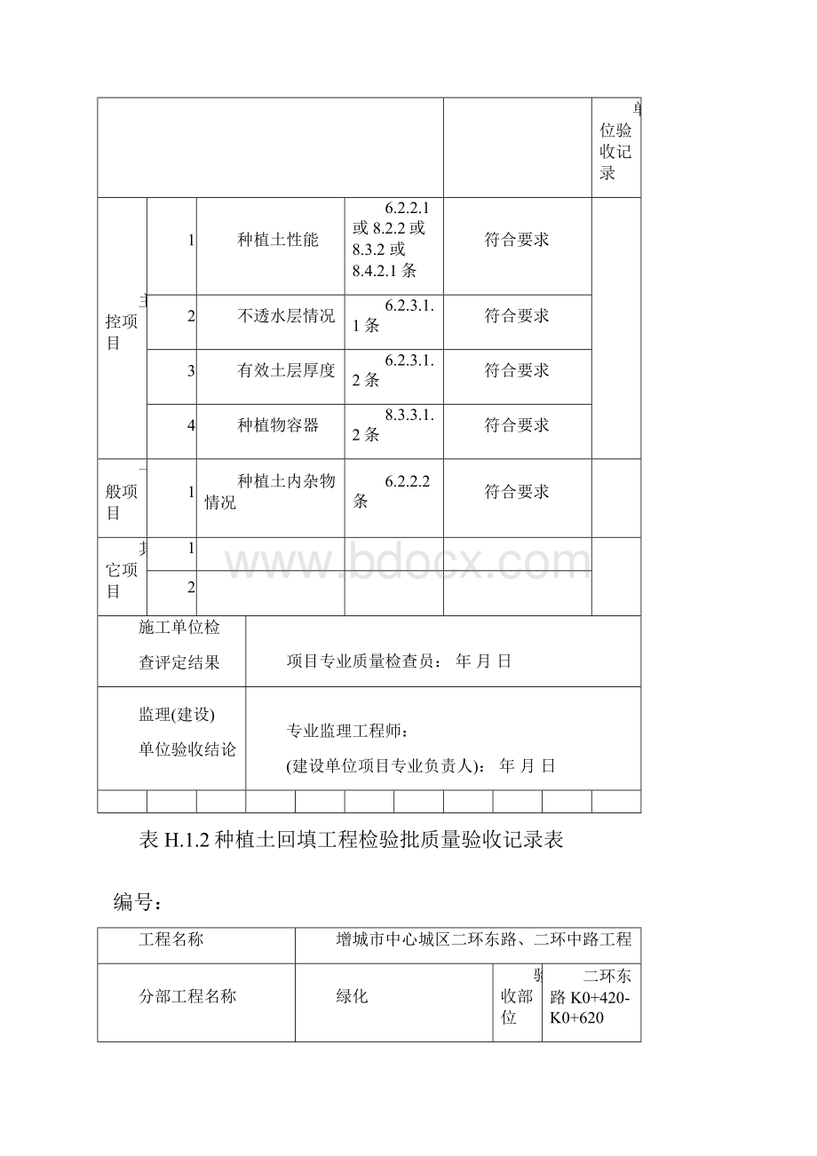 H12种植土回填工程检验批质量验收记录表.docx_第3页