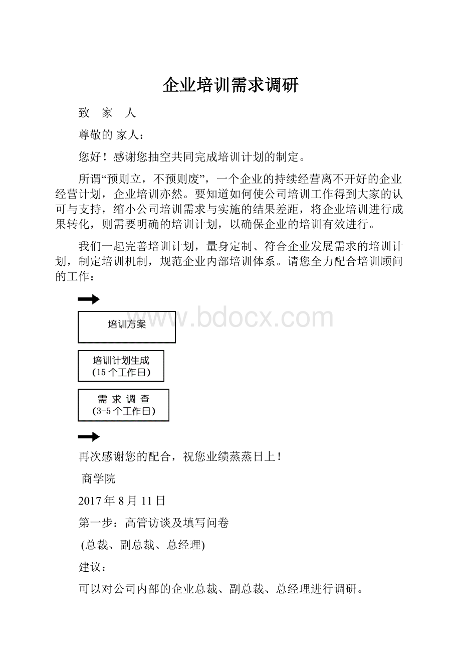 企业培训需求调研.docx