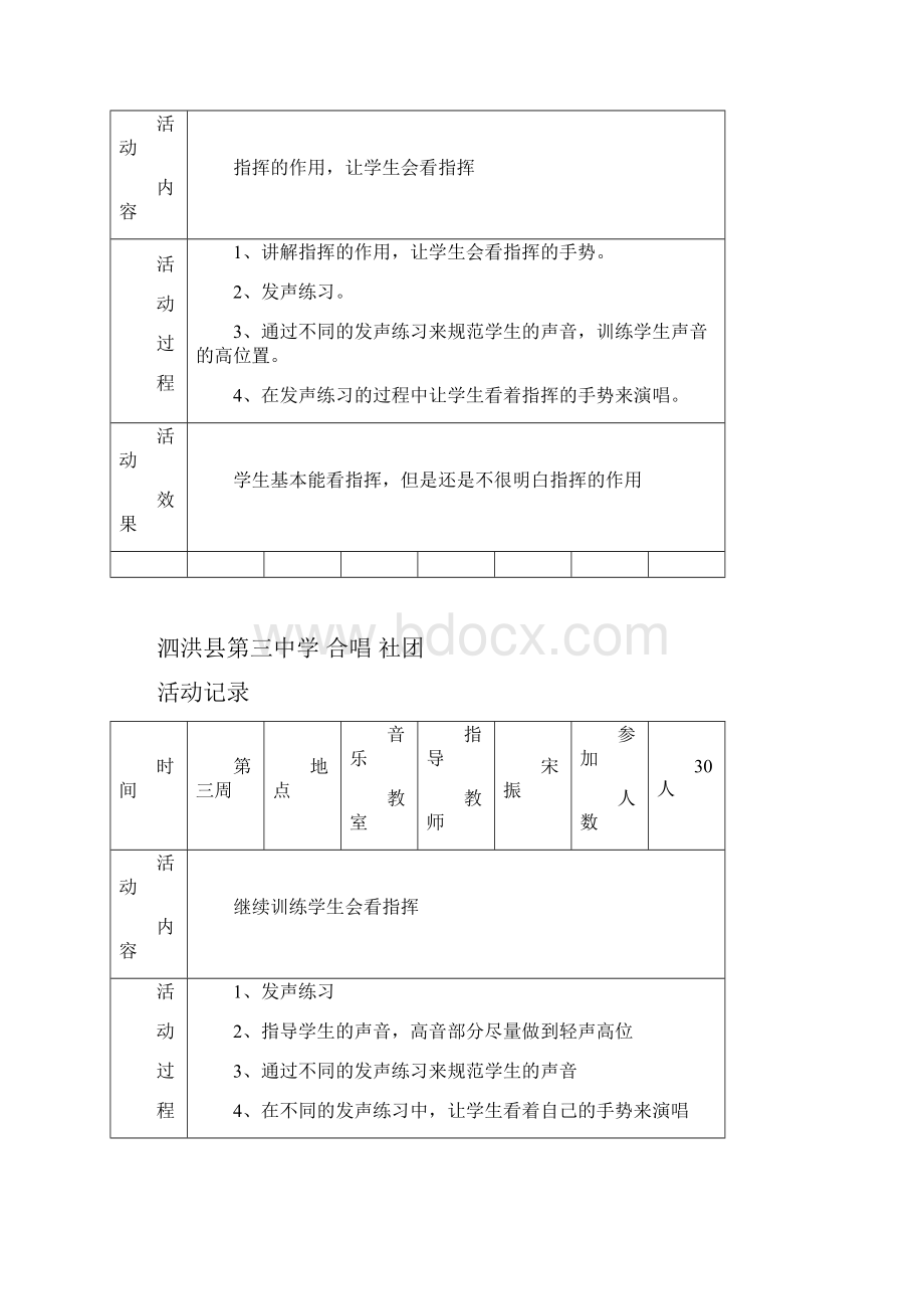 第三中学合唱小组活动记录.docx_第2页