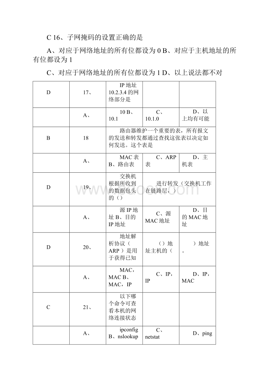 计算机网络复习题集.docx_第3页