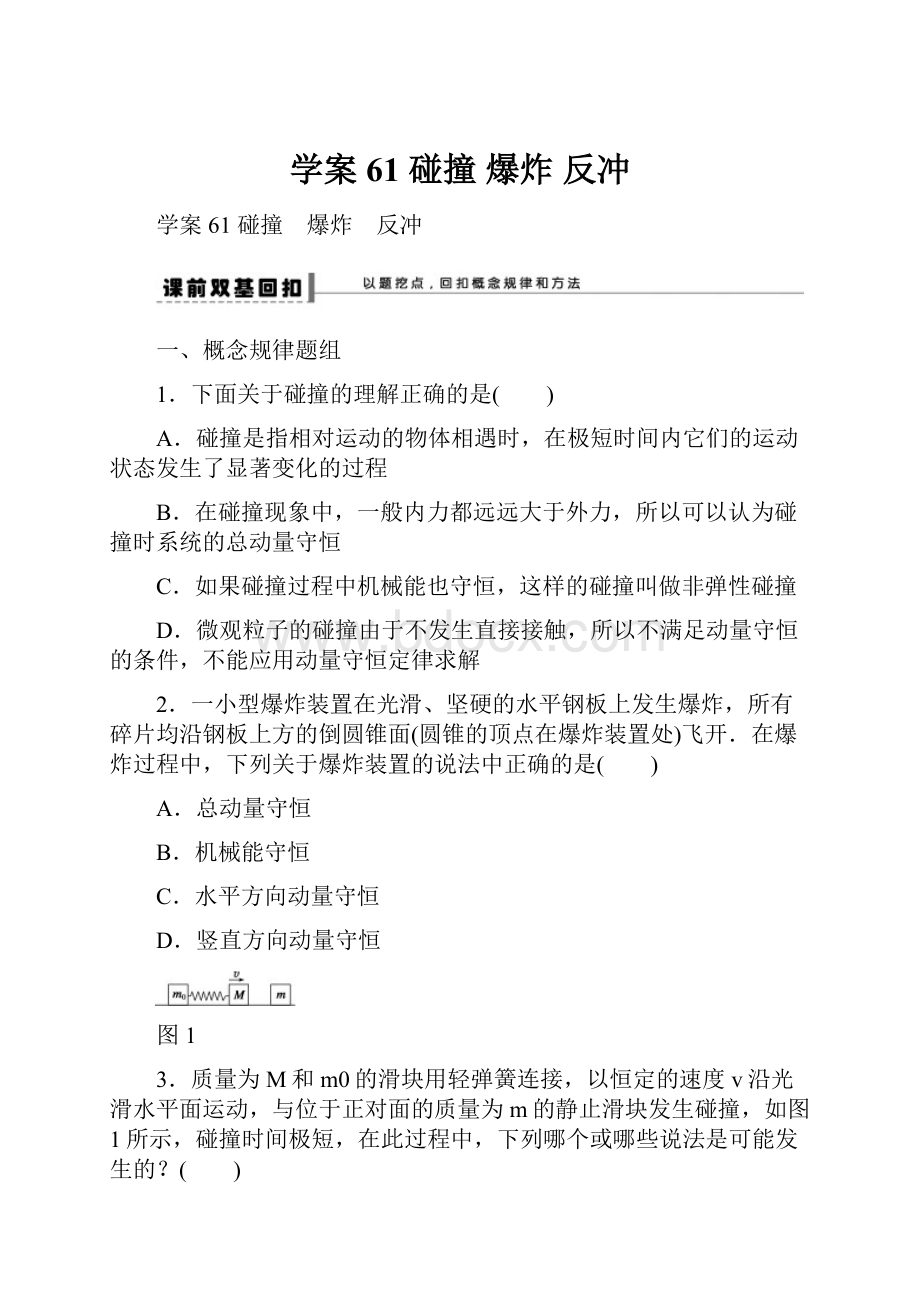 学案61 碰撞 爆炸 反冲.docx