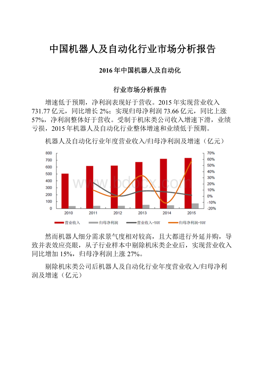 中国机器人及自动化行业市场分析报告.docx