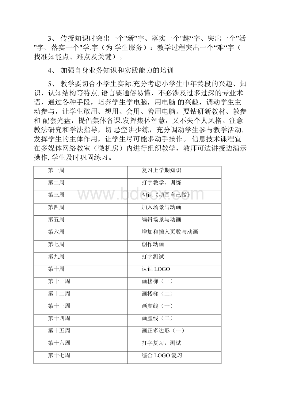 信息技术五年级下册教学计划及进度表.docx_第2页