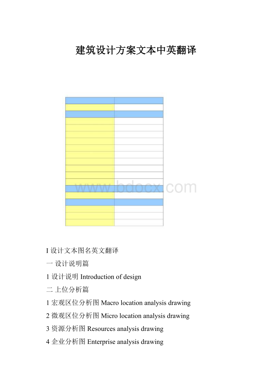 建筑设计方案文本中英翻译.docx