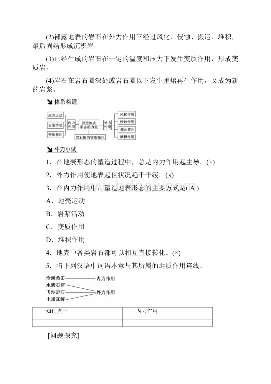 学年高中地理 第四章 地表形态的塑造 第一节 营造地表形态的力量教学案 新人教版必.docx_第3页