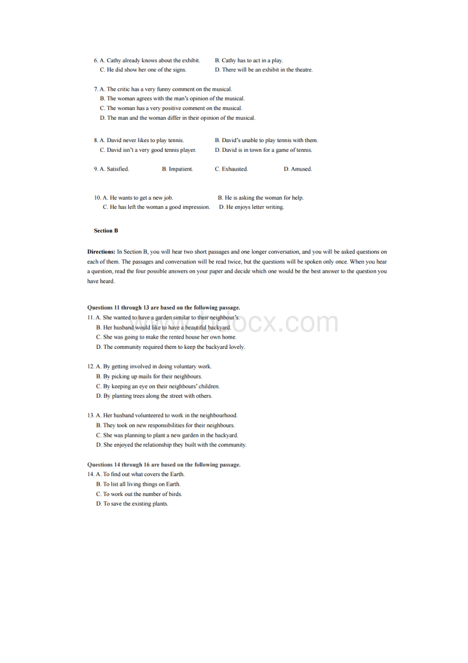 英语上海市奉贤区届高三二模英语试题 含答案1.docx_第2页