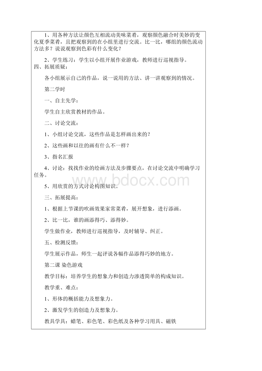 人教版二年级上册《美术》全册教案复习课程.docx_第2页