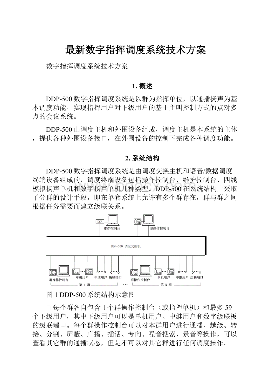 最新数字指挥调度系统技术方案.docx