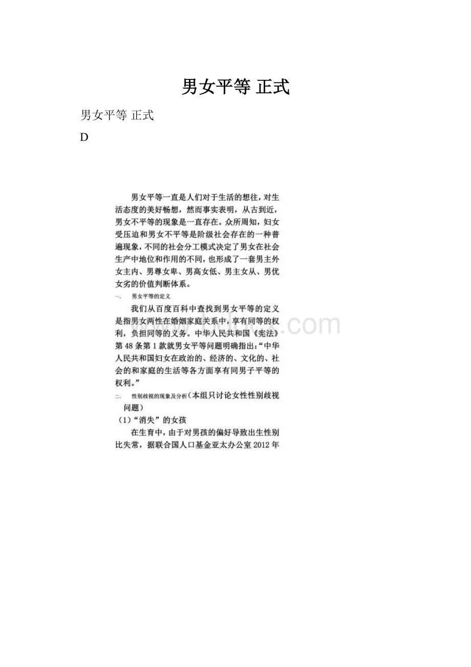 男女平等 正式.docx