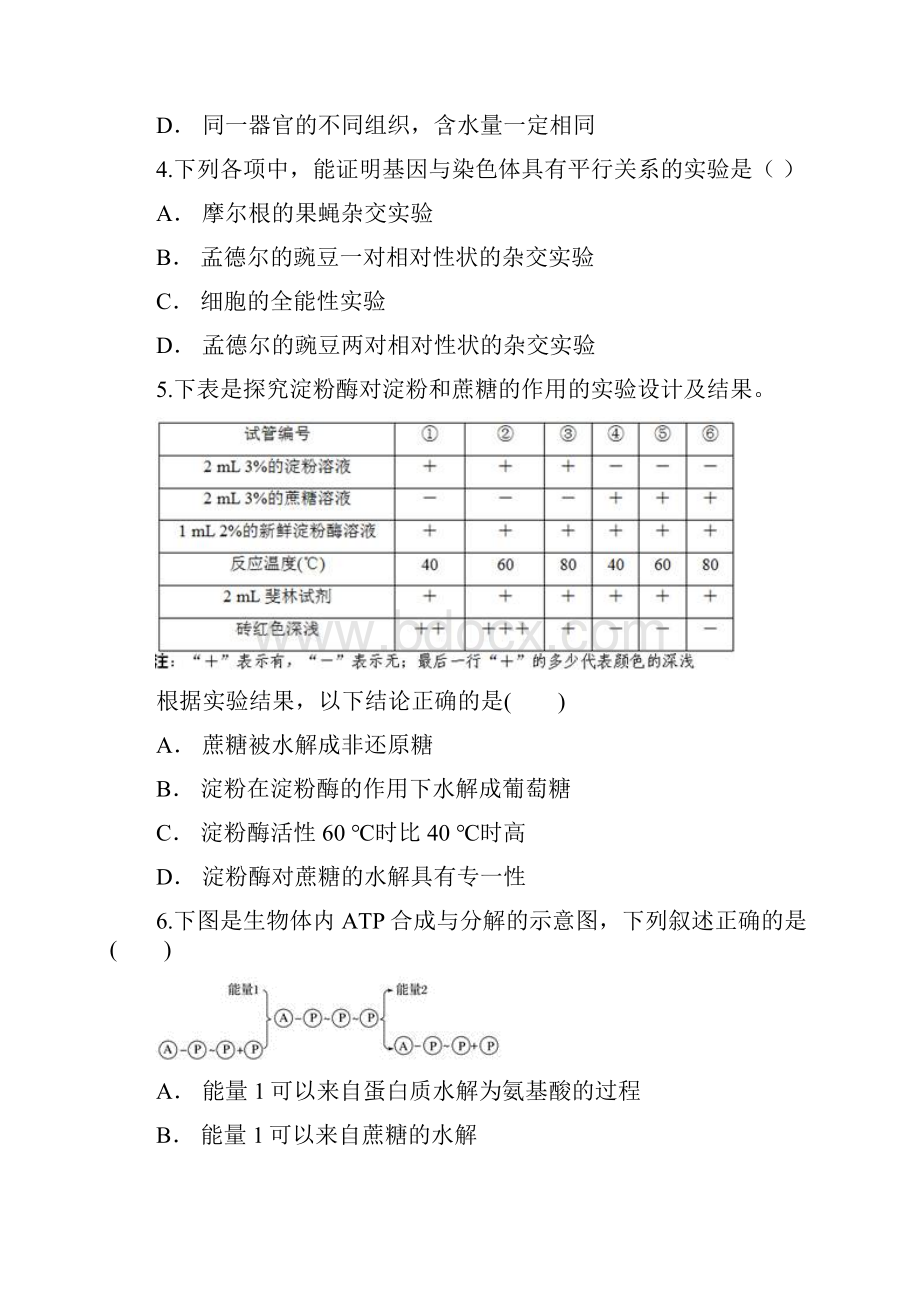 云南省宣威市第二中学学年度下学期份考试高一生物.docx_第2页