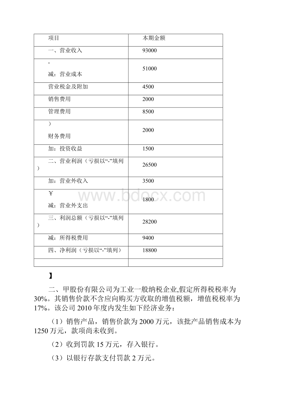 利润表练习题.docx_第2页