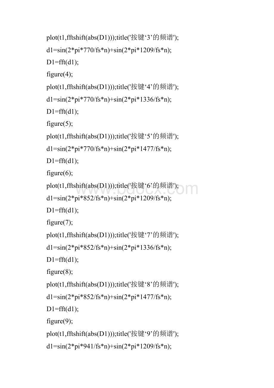 数字信号处理实验报告电话拨号音合成与识别精品资料.docx_第2页