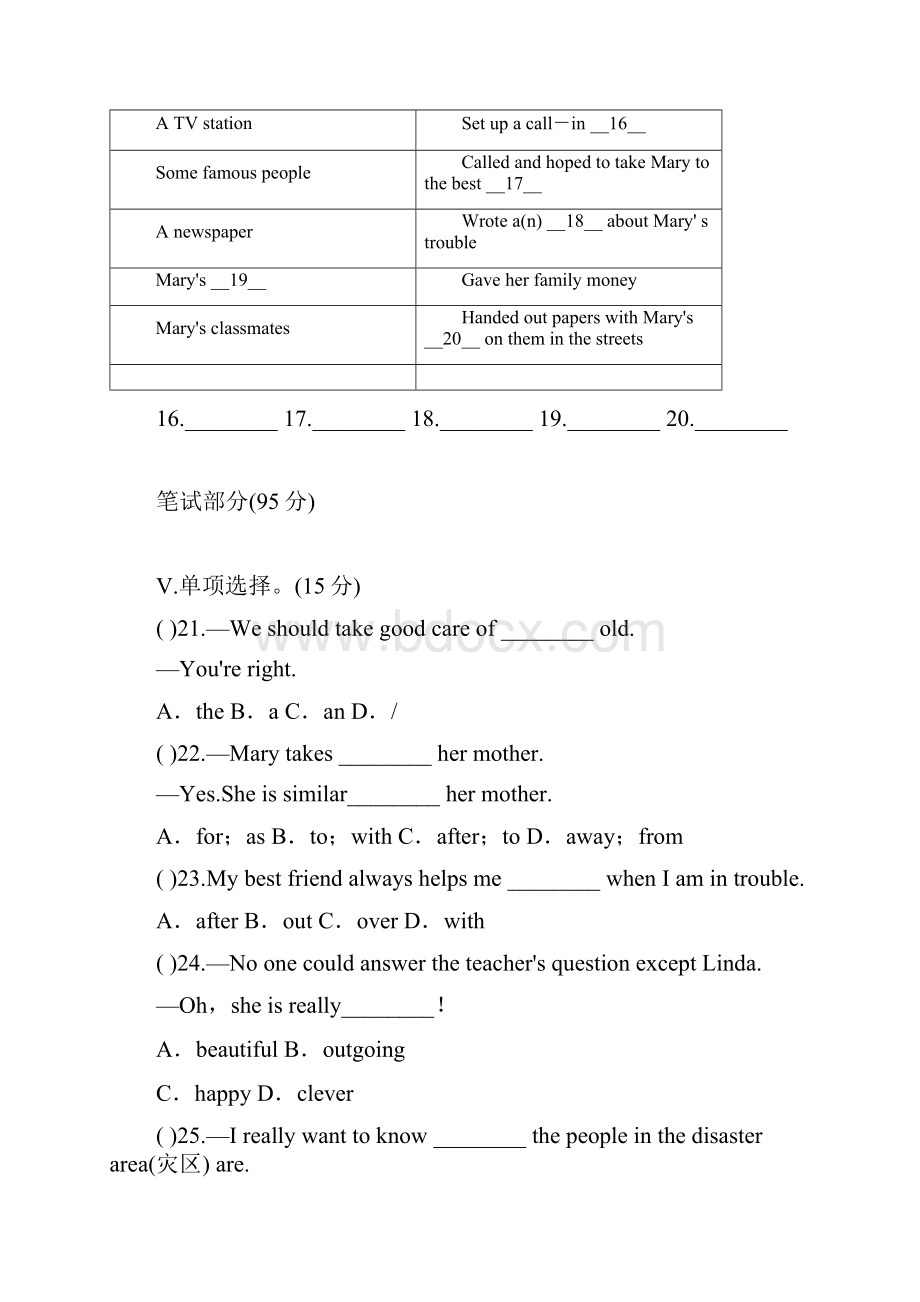 人教版新目标八年级下册英语第二单元测试题及答案.docx_第3页