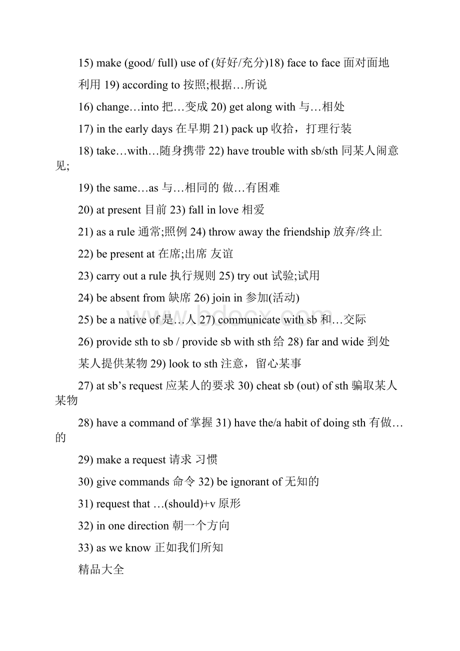 最新精品人教版高中英语必修一至必修五重点词组归纳+名师优秀教案.docx_第2页