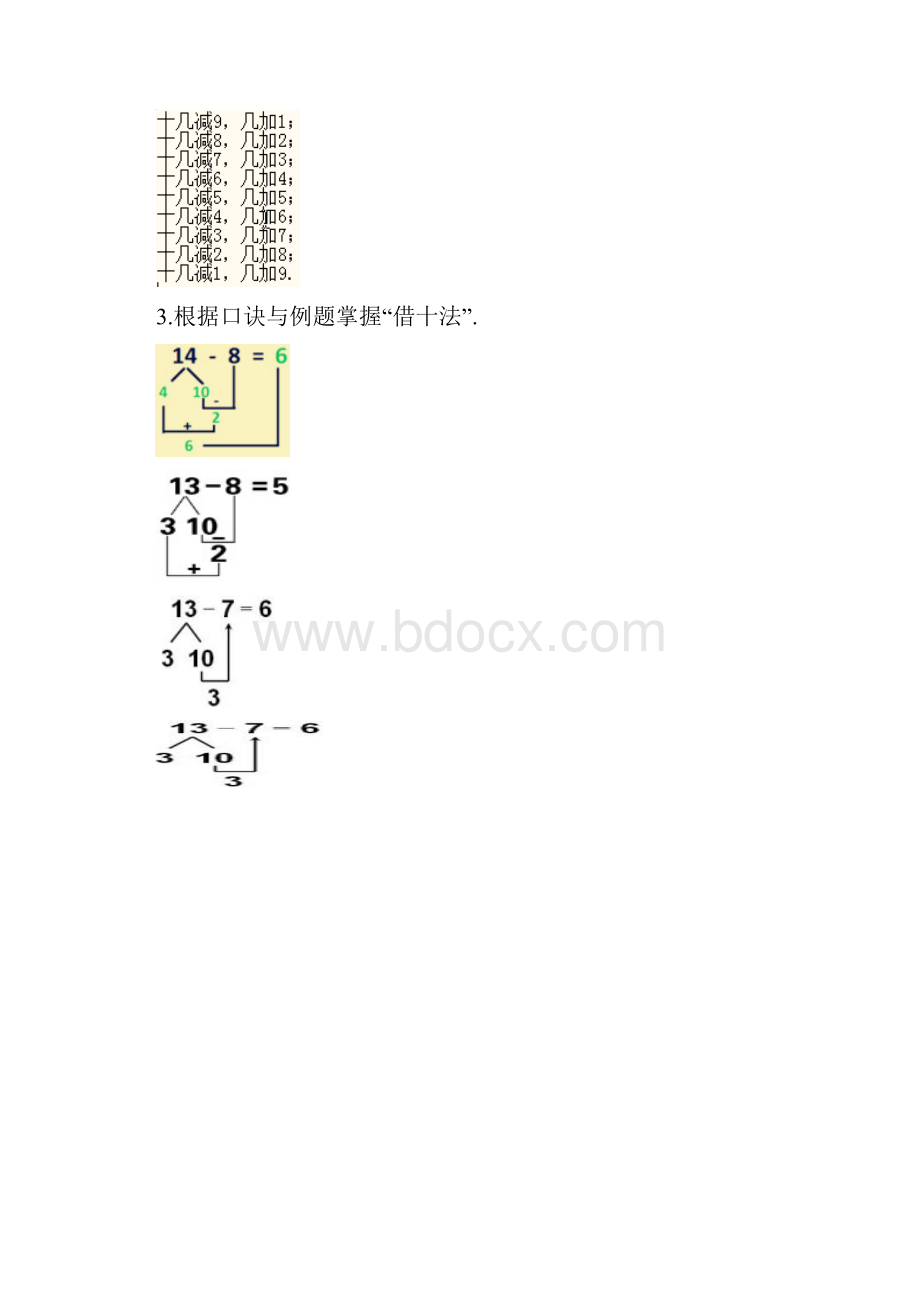 小学一年级凑十法破十法借十法练习题.docx_第3页