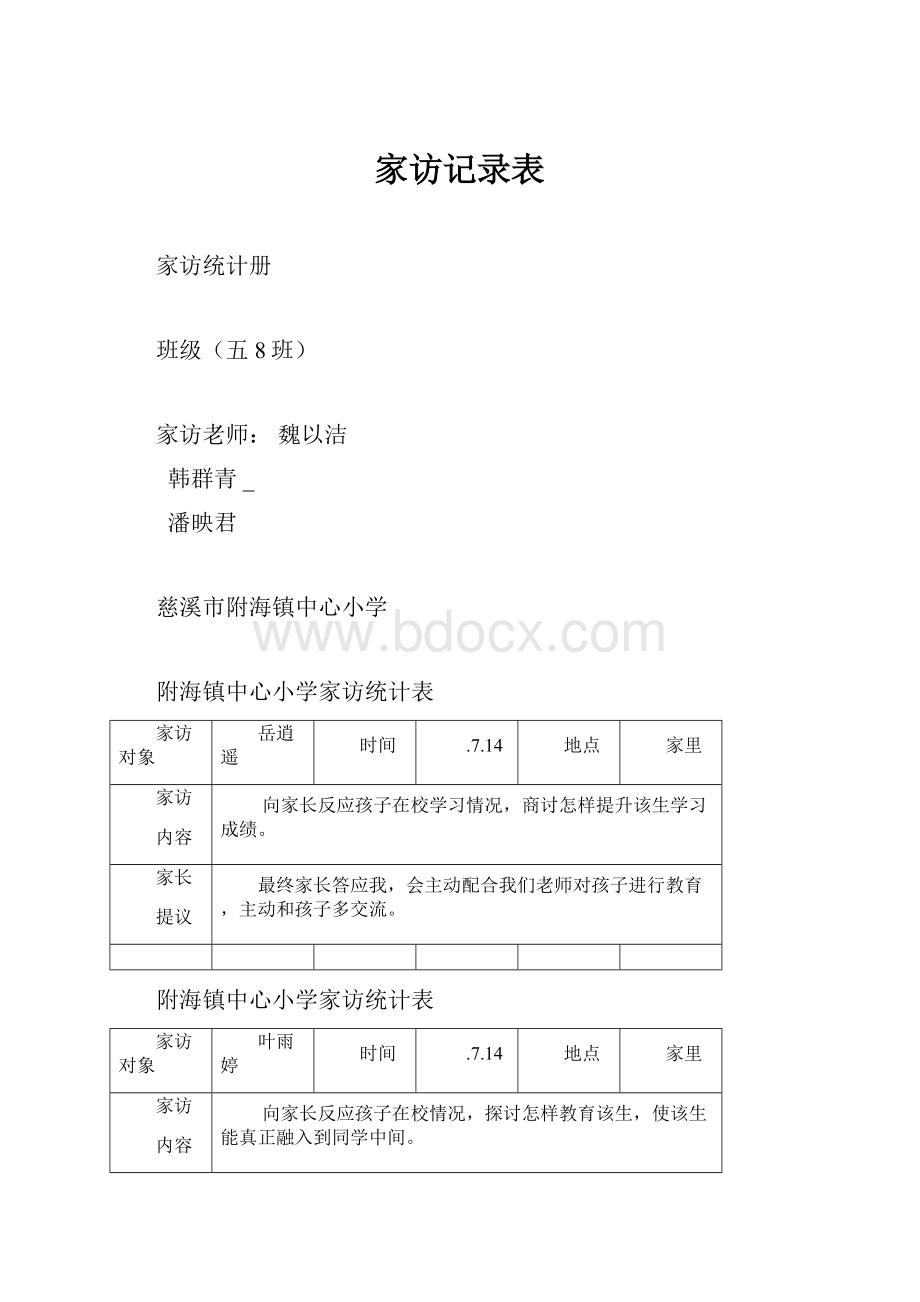 家访记录表.docx