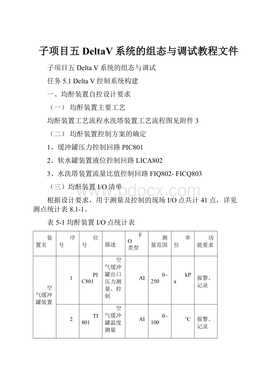 子项目五DeltaV系统的组态与调试教程文件.docx