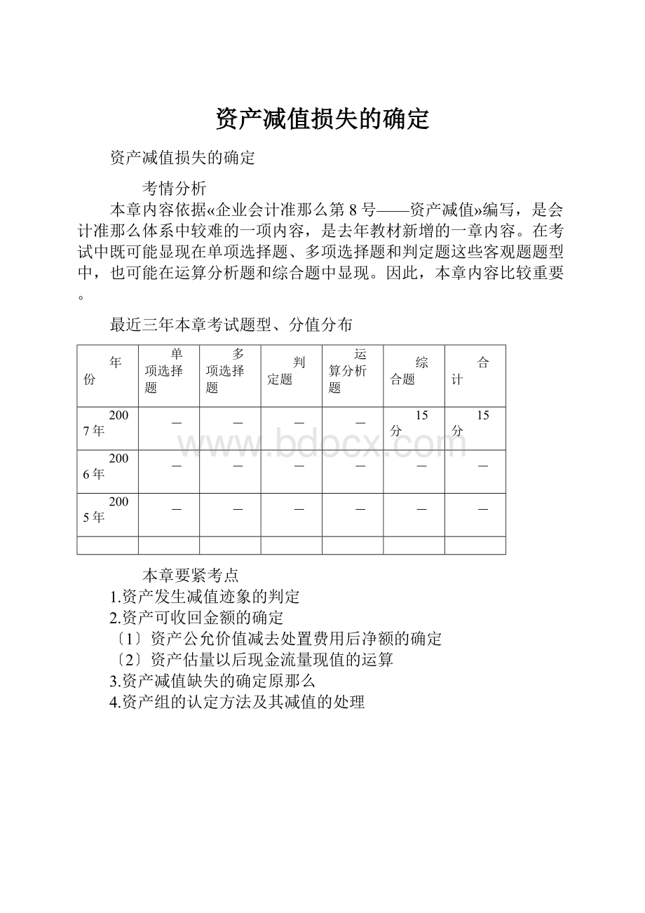 资产减值损失的确定.docx_第1页