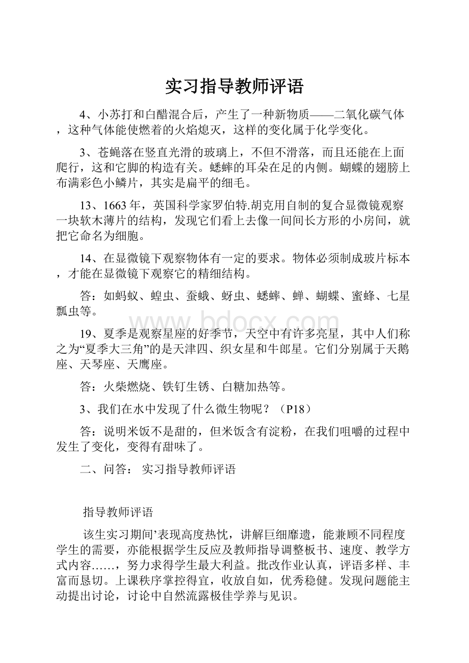 实习指导教师评语.docx