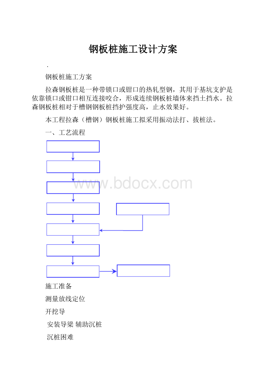 钢板桩施工设计方案.docx