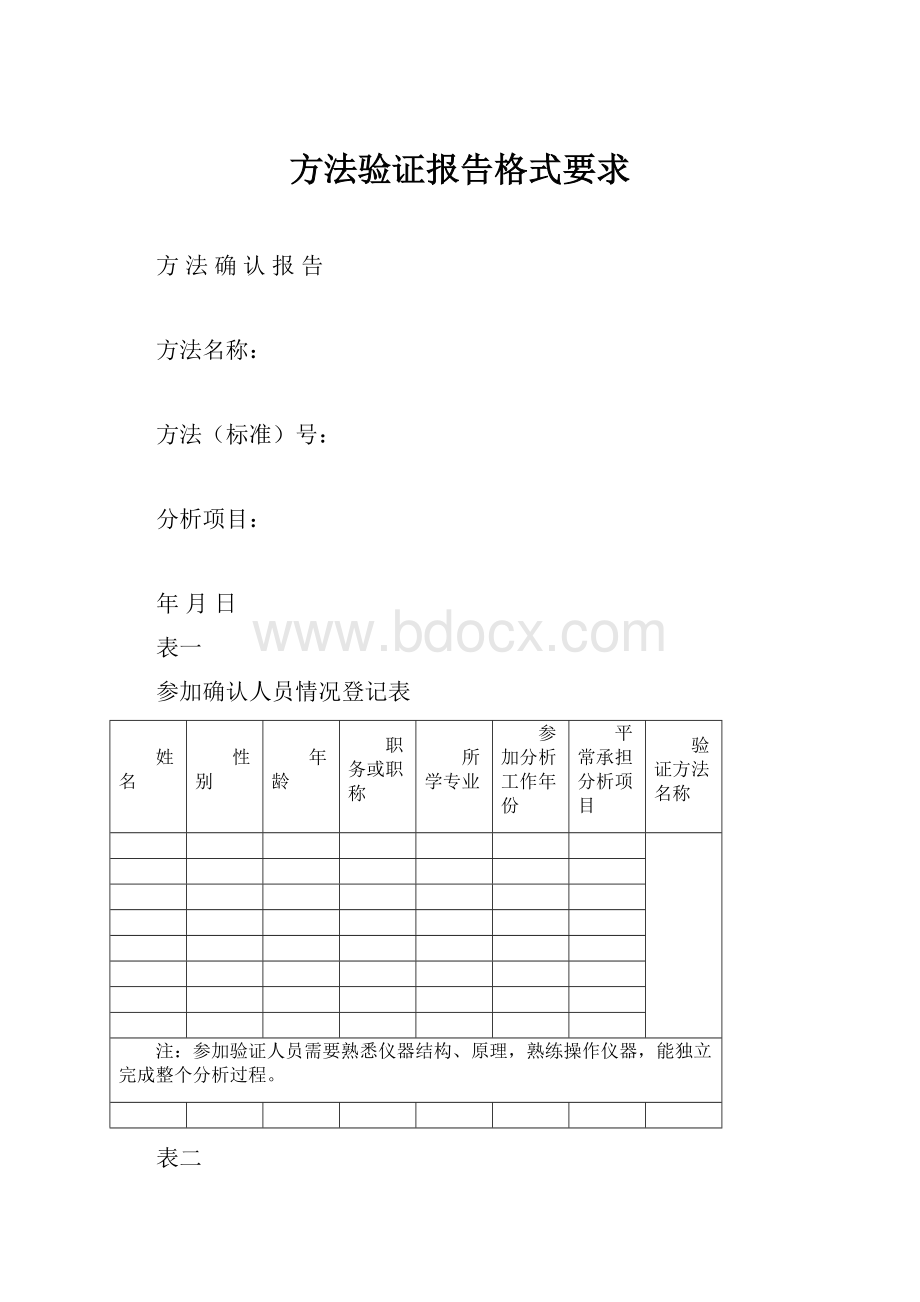 方法验证报告格式要求.docx