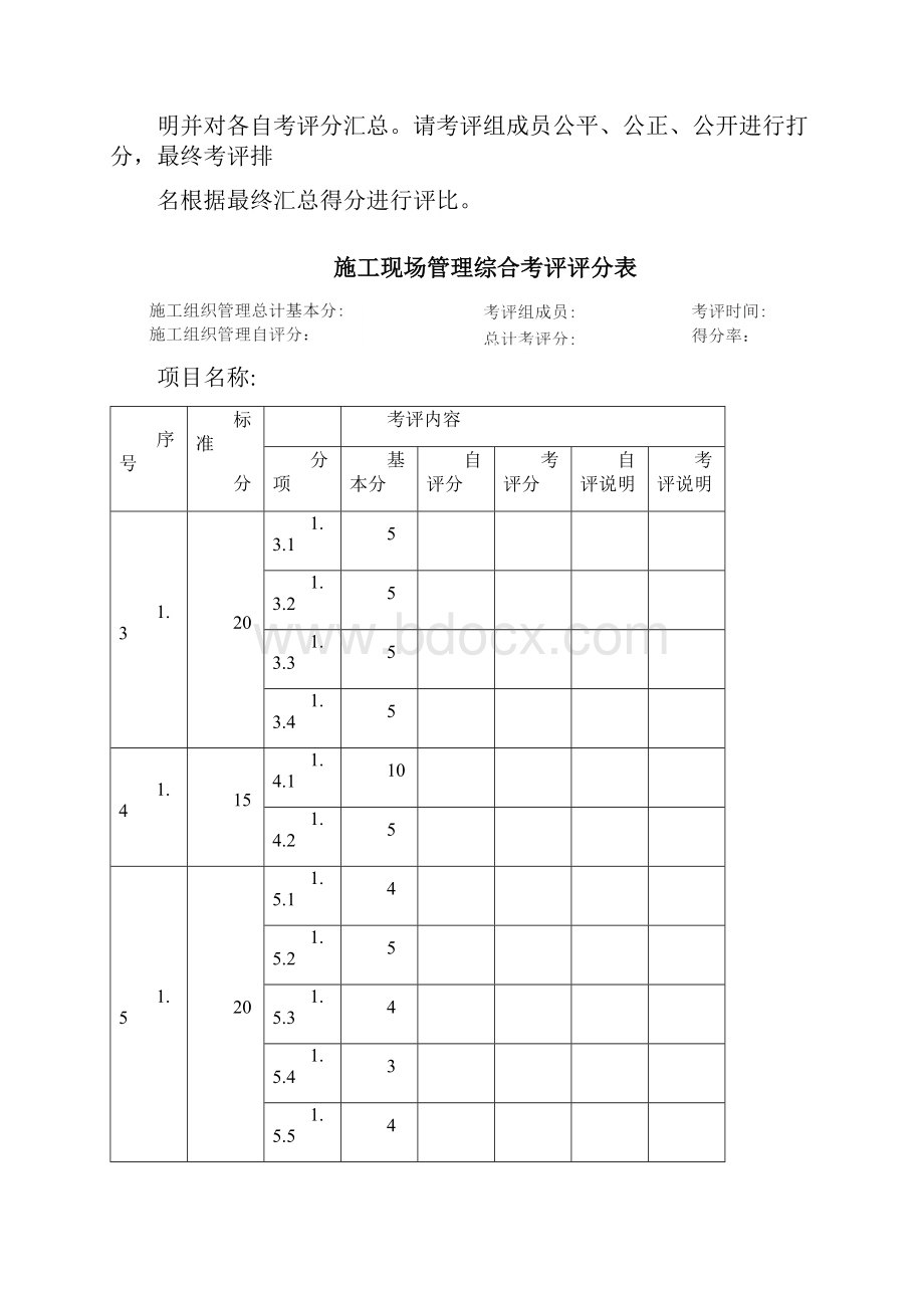 施工现场综合考评现场评分表.docx_第2页