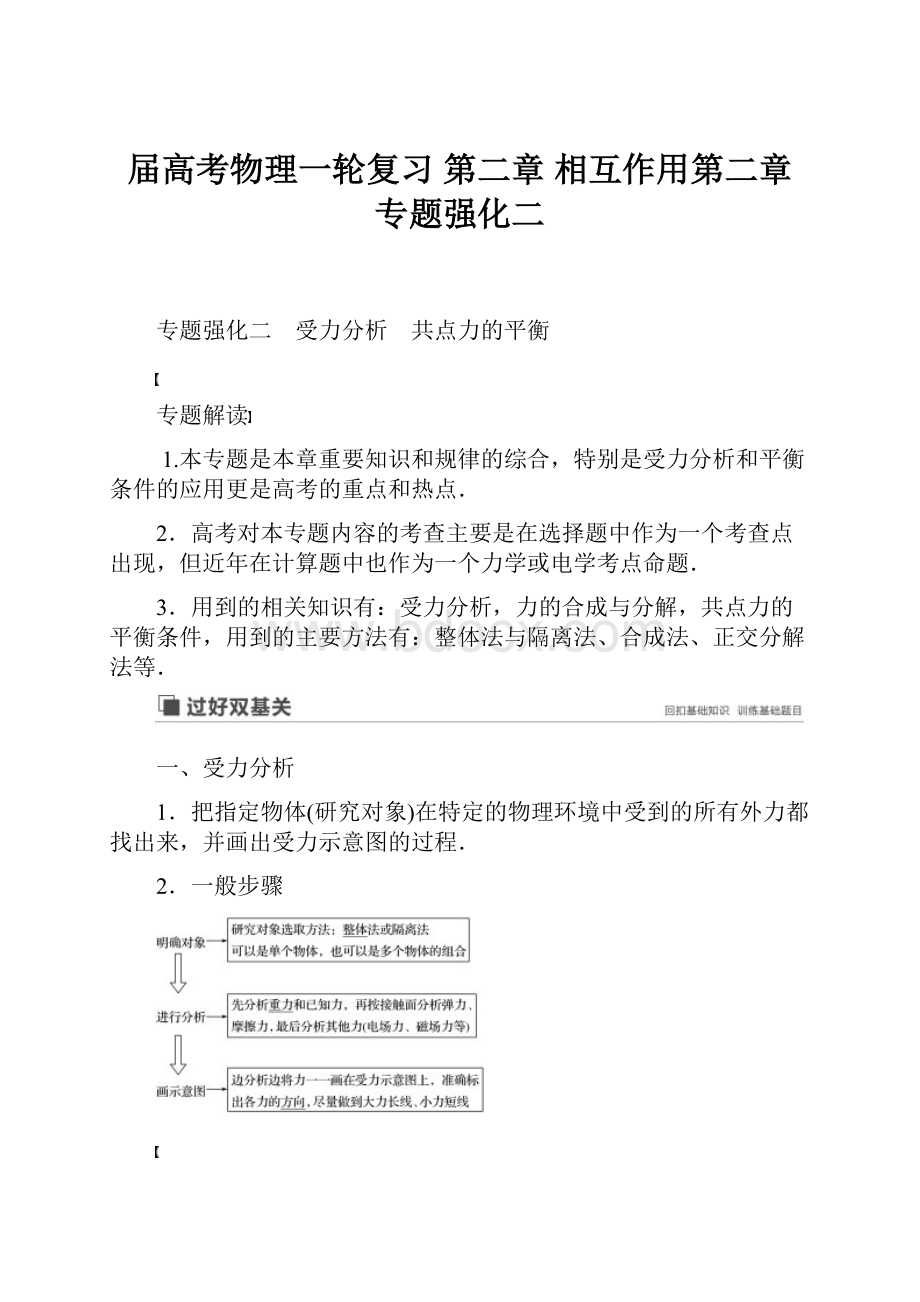 届高考物理一轮复习 第二章 相互作用第二章 专题强化二.docx_第1页