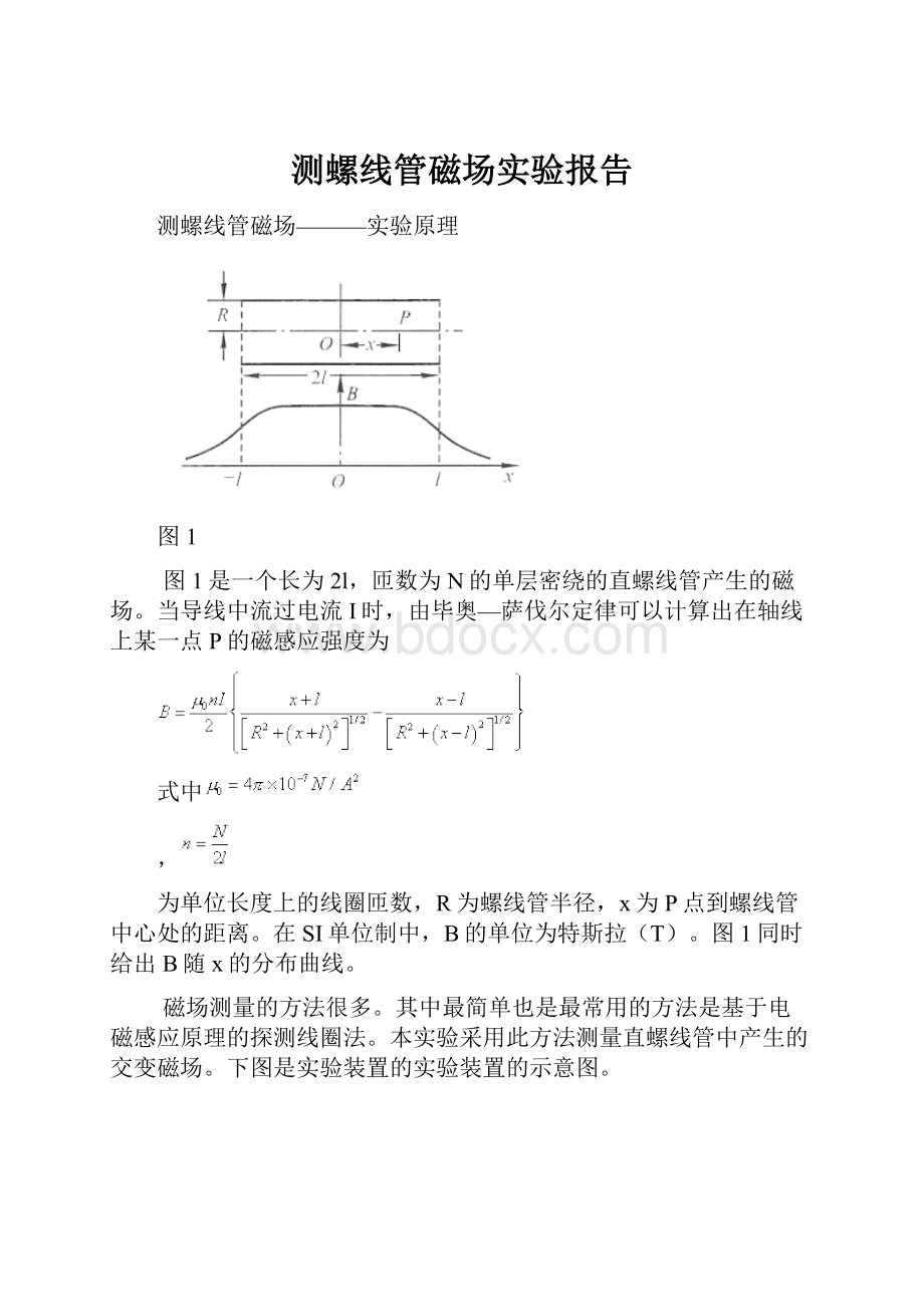 测螺线管磁场实验报告.docx