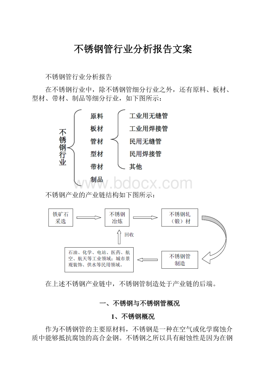 不锈钢管行业分析报告文案.docx