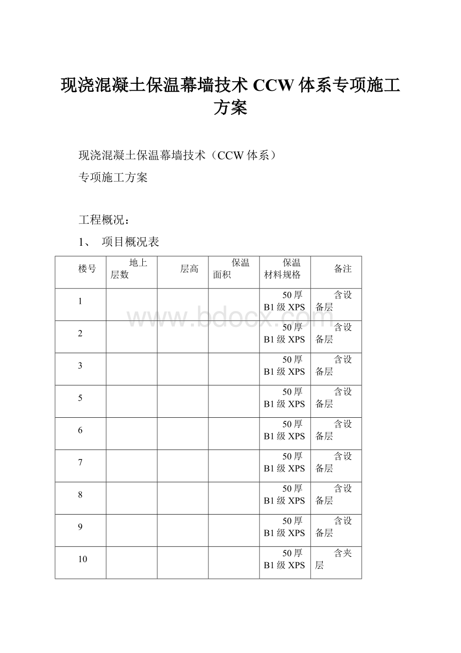 现浇混凝土保温幕墙技术CCW体系专项施工方案.docx_第1页