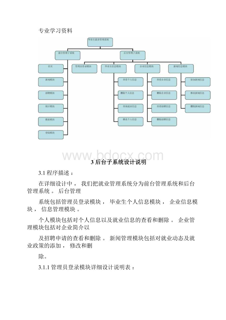 毕业生管理信息系统详细设计.docx_第2页