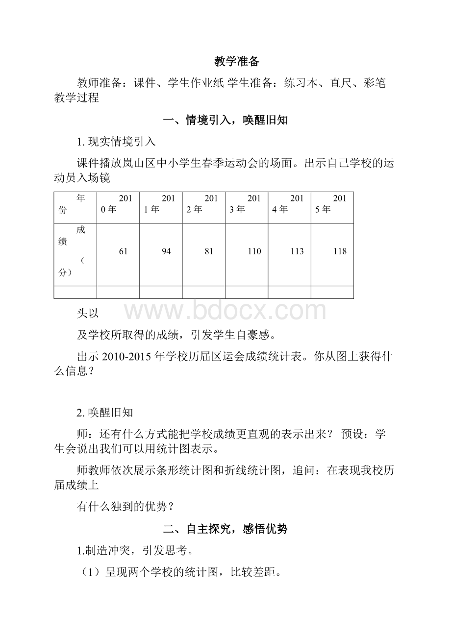 小学数学复式折线统计图教学设计试讲稿.docx_第2页