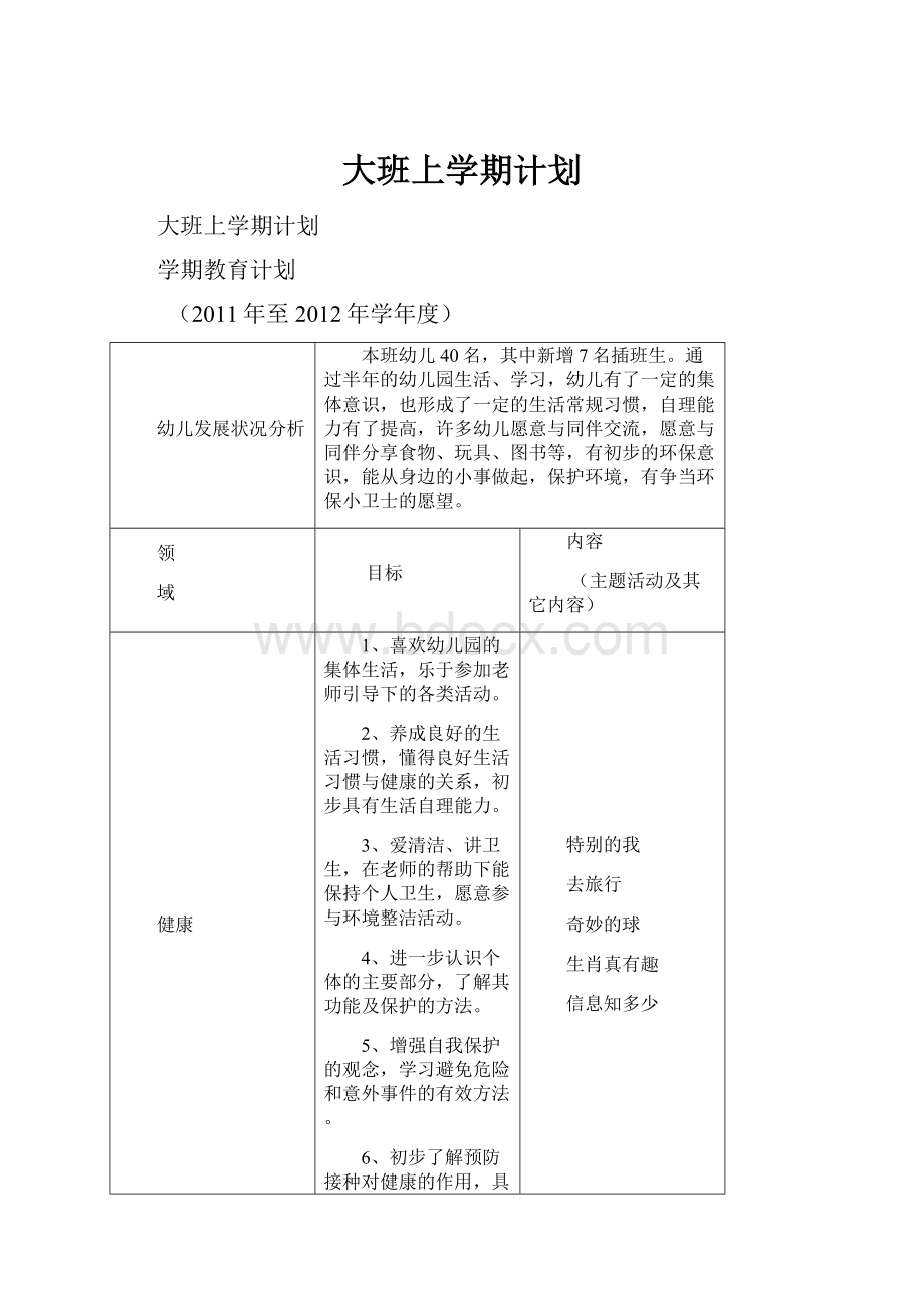 大班上学期计划.docx_第1页