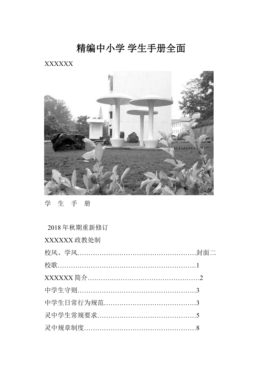 精编中小学 学生手册全面.docx