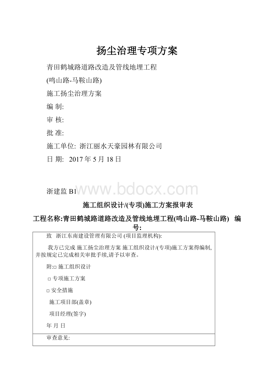 扬尘治理专项方案.docx