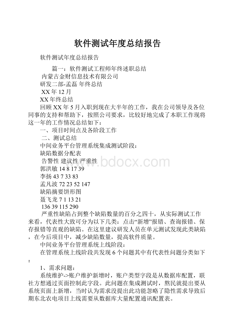 软件测试年度总结报告.docx_第1页