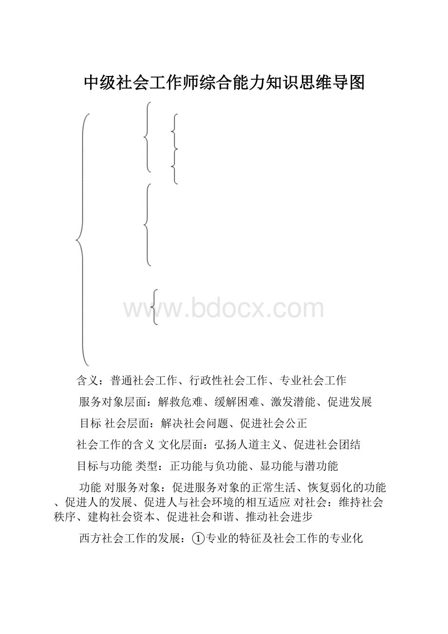 中级社会工作师综合能力知识思维导图.docx