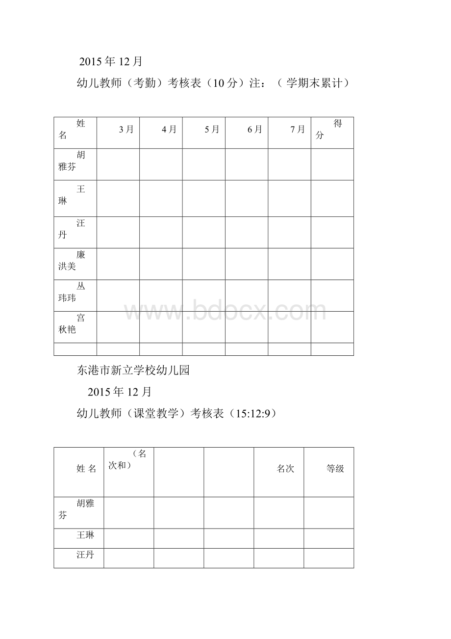 1415幼儿教师考核表.docx_第3页