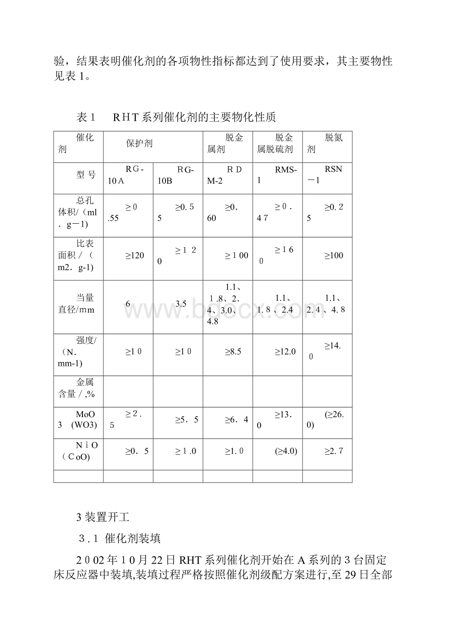 RHT系列渣油加氢催化剂在齐鲁VRDS装置上的工业应用.docx_第3页