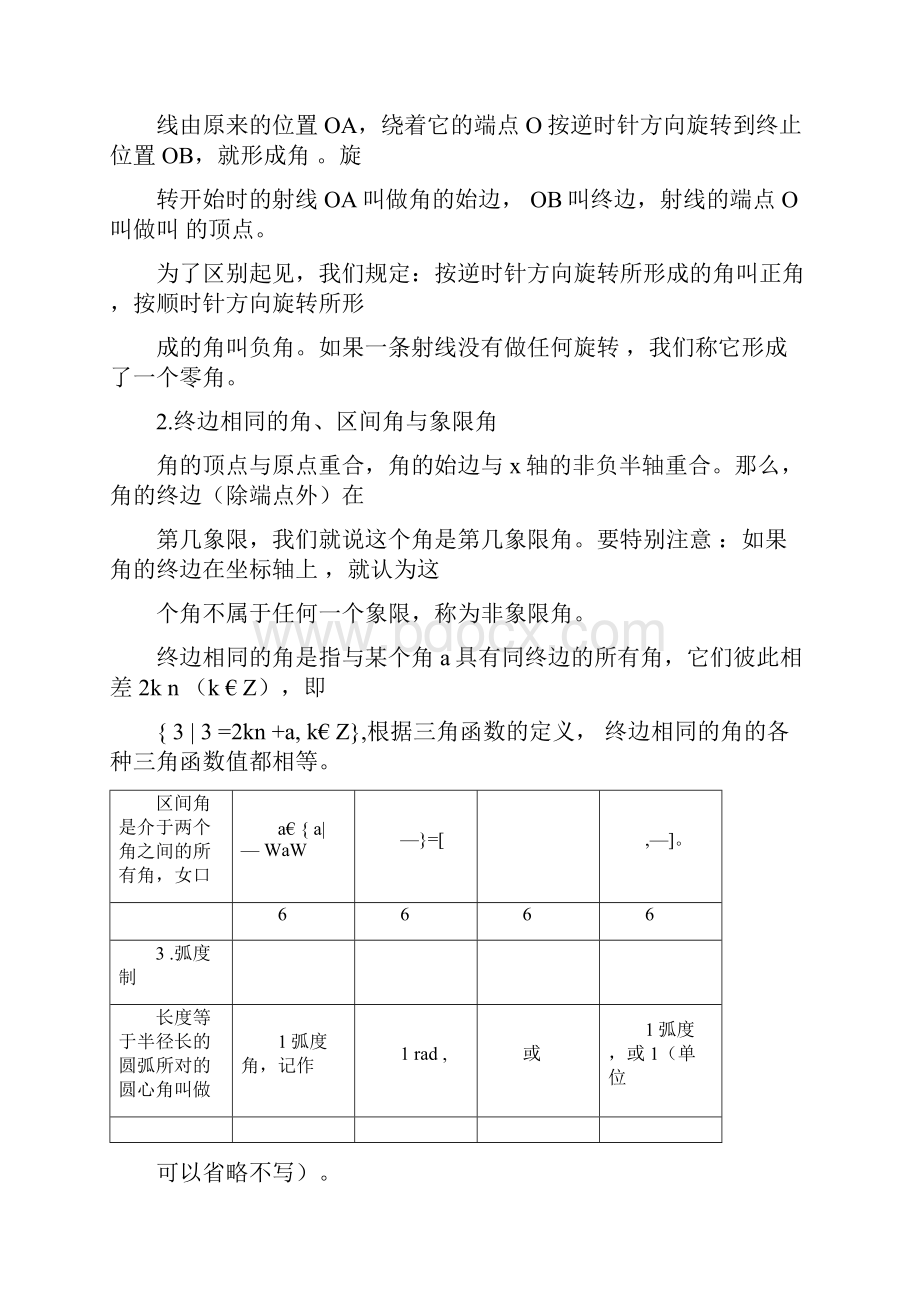 普通高考数学一轮复习第22讲任意角的三角函数及诱导公式精品学案.docx_第2页