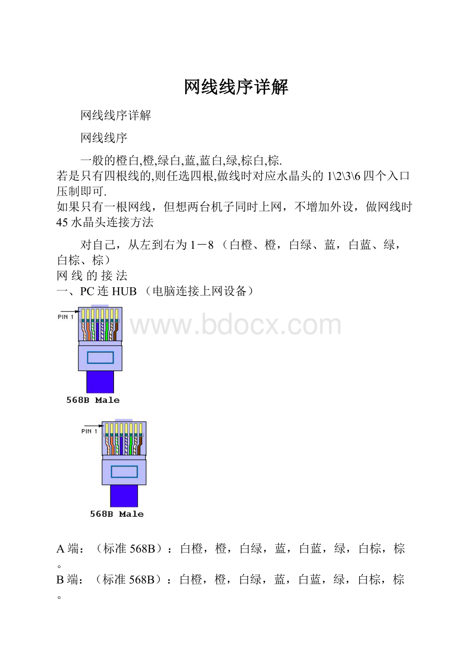 网线线序详解.docx