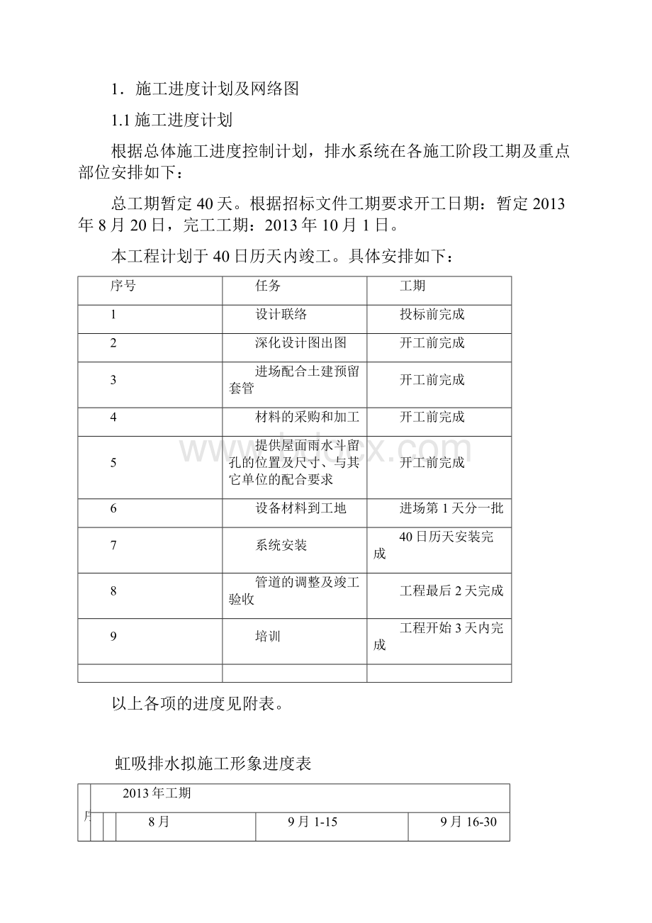 虹吸式屋面雨水排放系统工程施工方案组织设计.docx_第2页