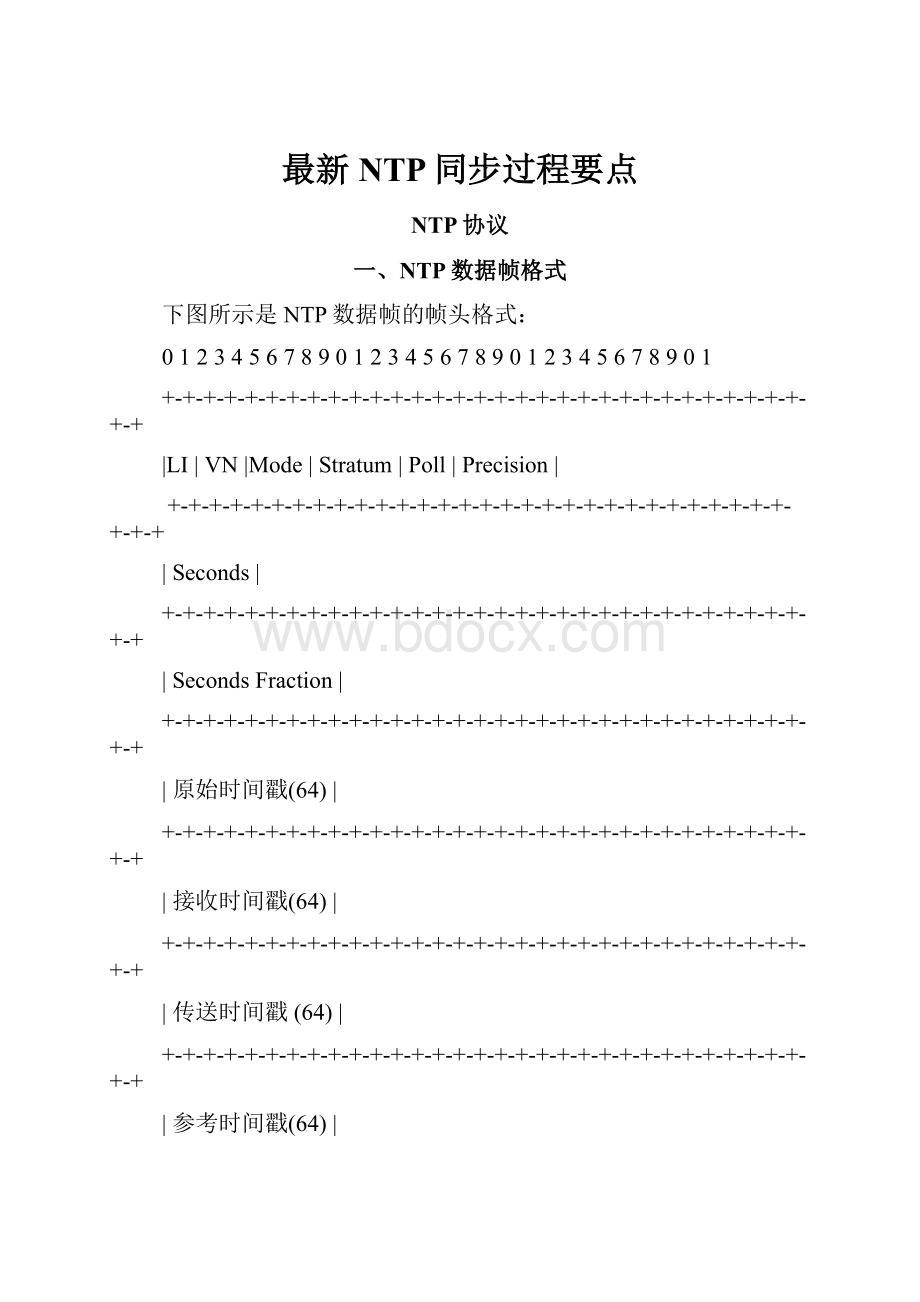 最新NTP同步过程要点.docx