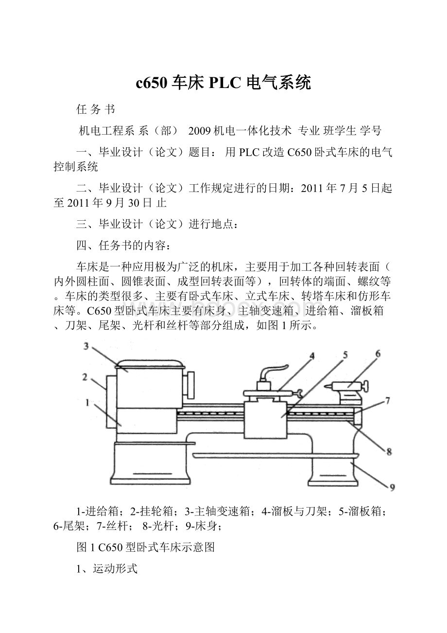 c650车床PLC电气系统.docx